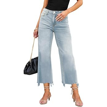 LOLONG High Waisted Flare Jeans for Women Casual Bell Bottom Denim Pants | Amazon (US)