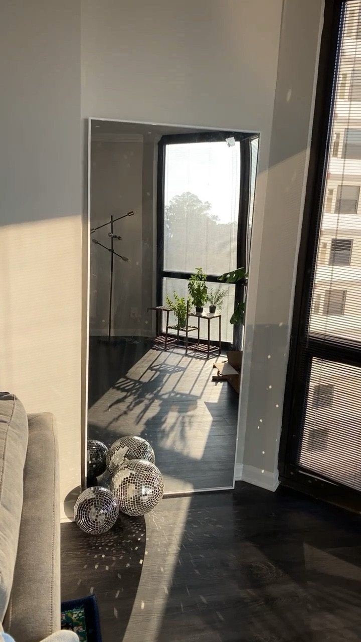 My secret to enjoying Monday mornings: disco balls in the windows 🪩 for maximum sparkle ✨ // Millenial decor, disco ball decor, living room, bachelorette pad, girly apartment

#LTKunder100 #LTKsalealert #LTKhome