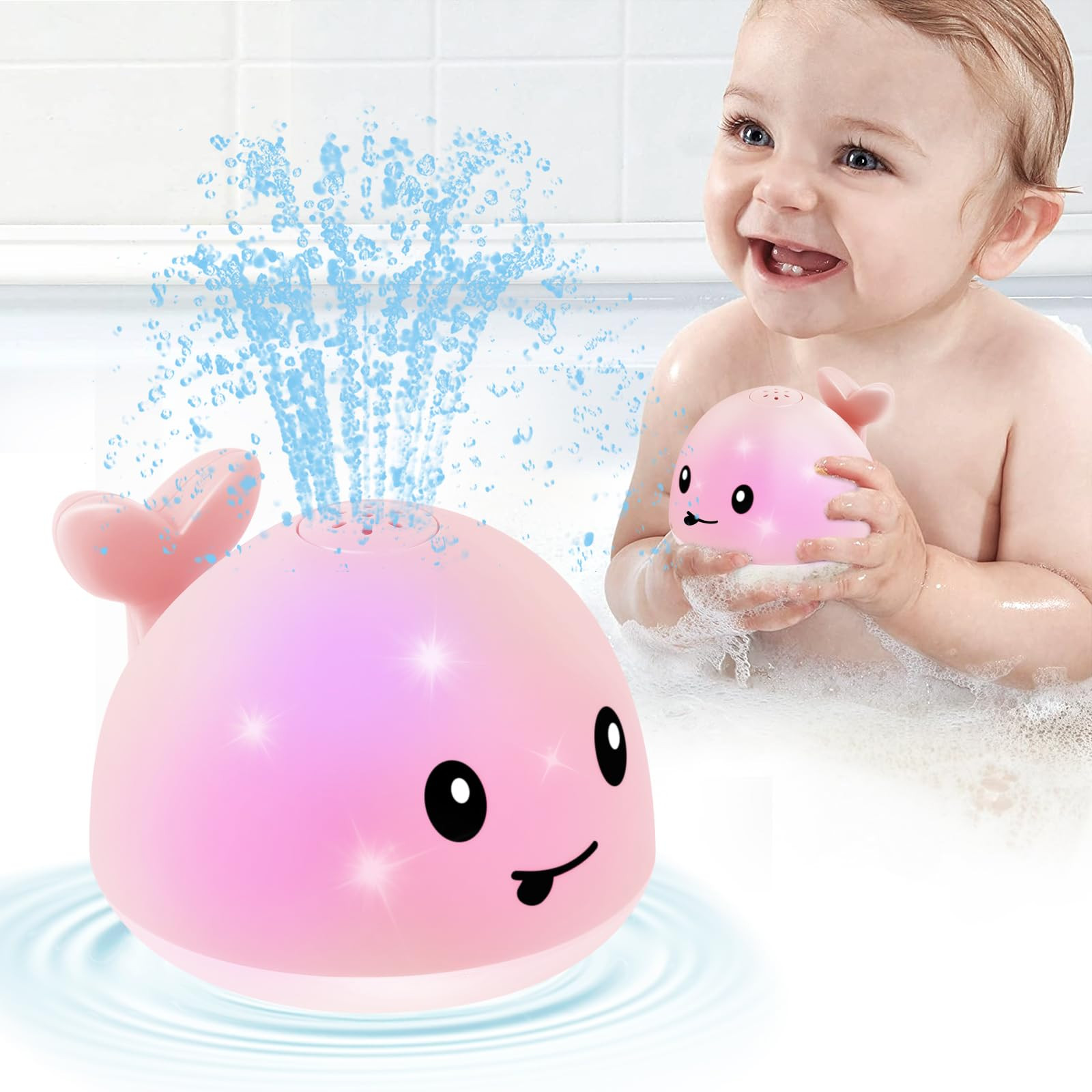 Gigilli Whale Bath Toy Sprinkler, Baby Bath Toys for Babies 6-12-18 Month Toddler Pool Water Toy,... | Amazon (US)