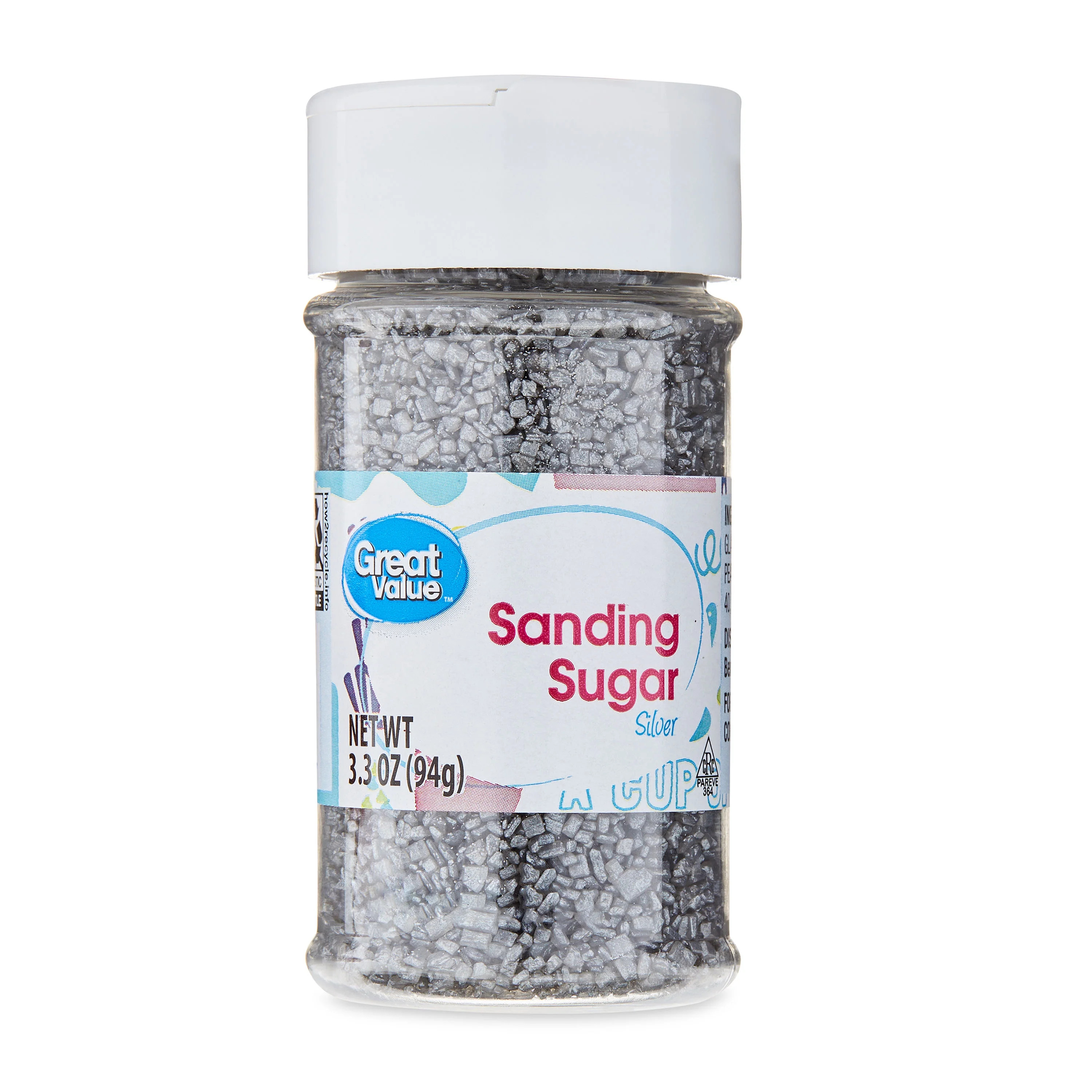 Great Value Silver Sanding Sugar, 3.3 oz | Walmart (US)