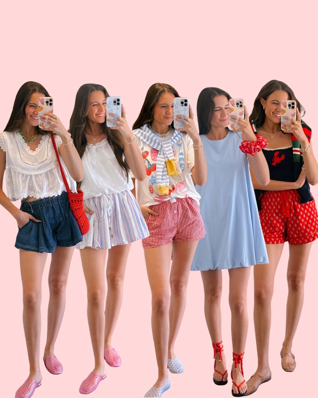 Summer outfits of the week! ❤️💙🤍