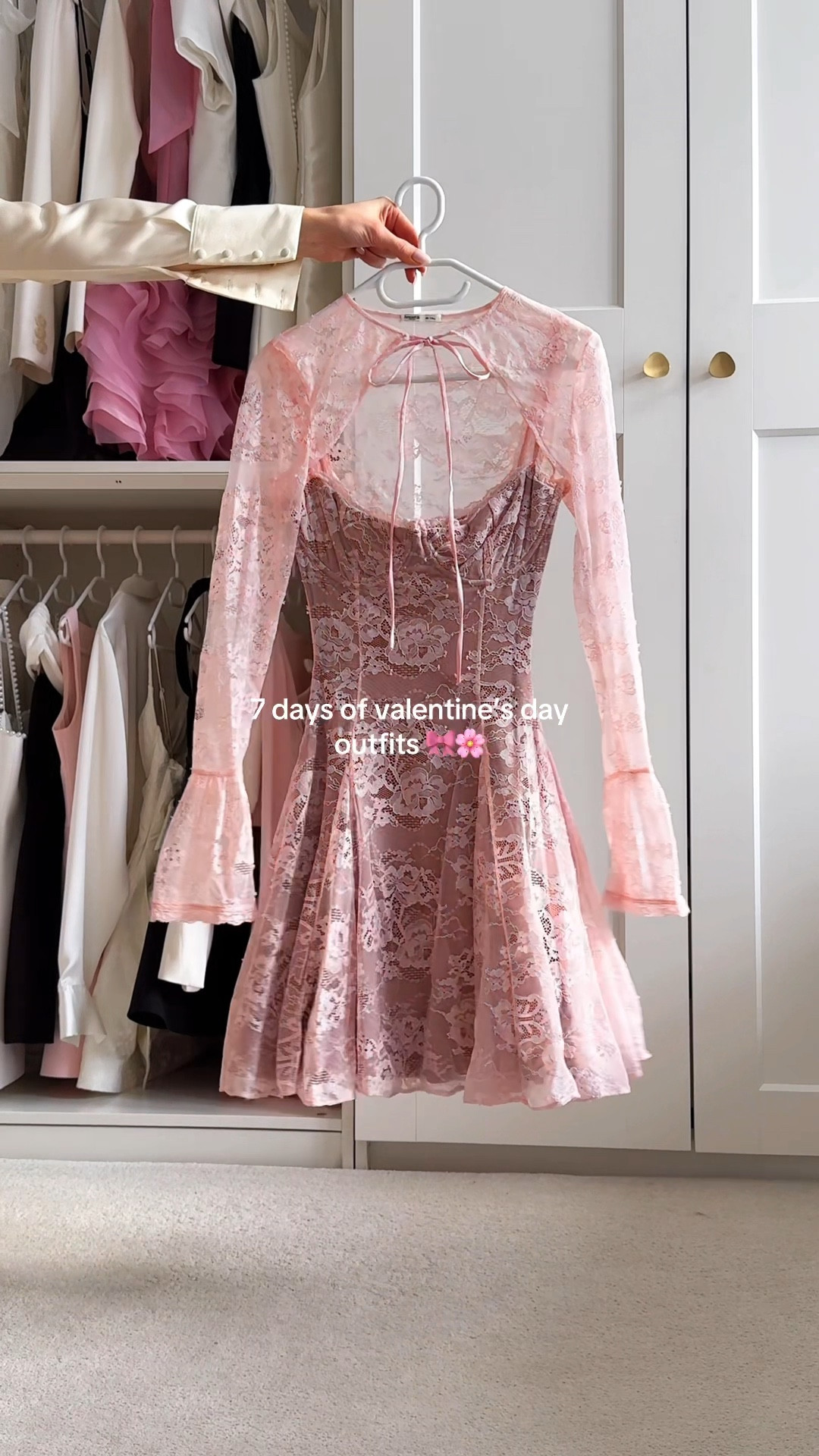 Day 6 - the most romantic little pink dress 🥹🌸 send this to someone who loves pink 🎀

This lace dress would be perfect for valentine’s day, romantic date night, birthday brunch, baby shower, galentine’s, picnic with the girls, spring / summer vacation, garden tea party…✨

#fashionreels #outfitinspiration #pinkdress #houseofcb #valentinesday

#LTKootd #LTKValentine #LTKgrwm
