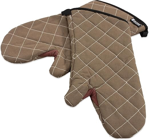 San Jamar 800FG15 BestGuard Commercial Heat Protection Up to 450° F Oven Mitts (Pair), 15" Lengt... | Amazon (US)
