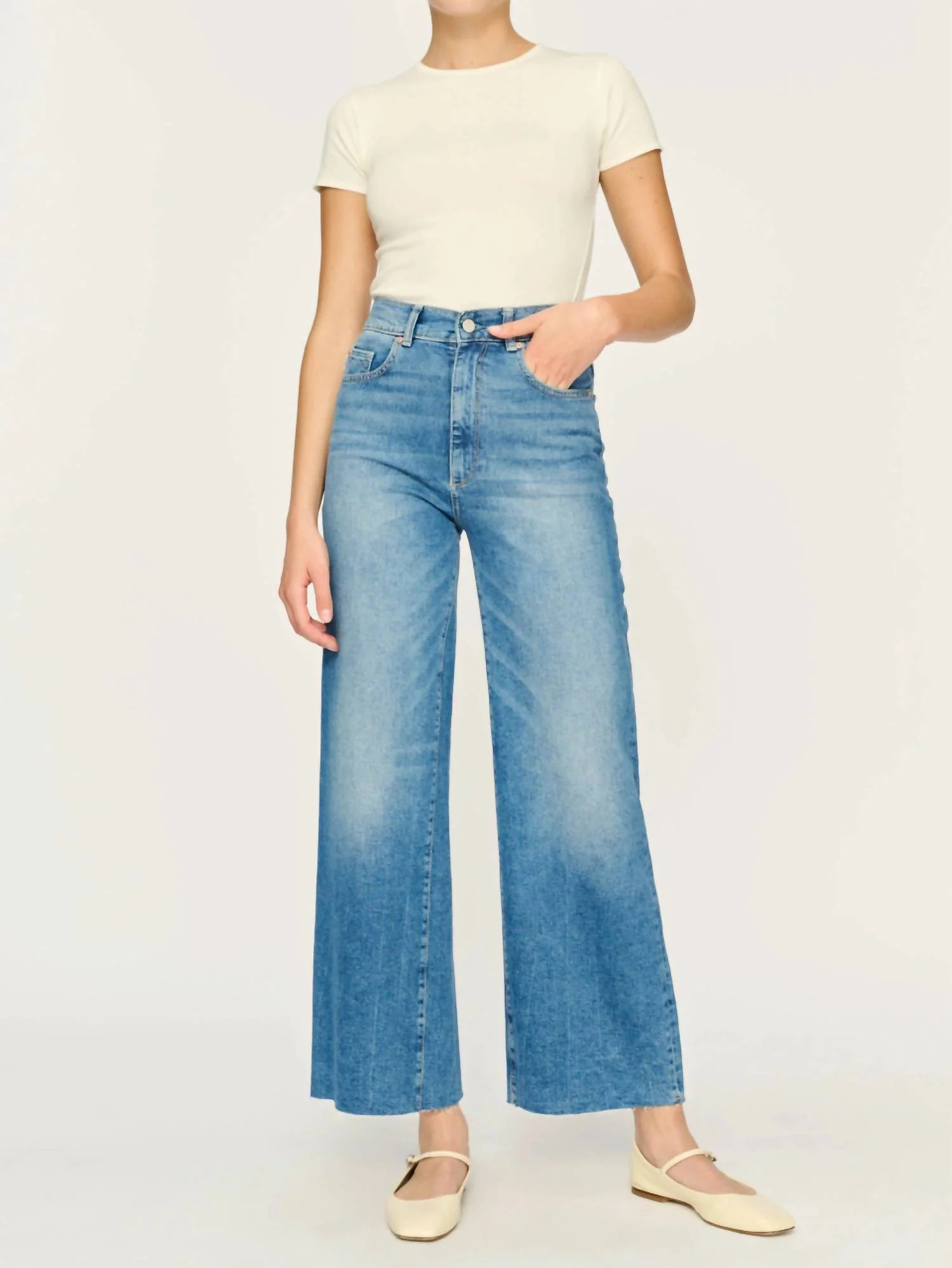 Hepburn Wide Leg High Rise Jeans In Driggs | Shop Simon