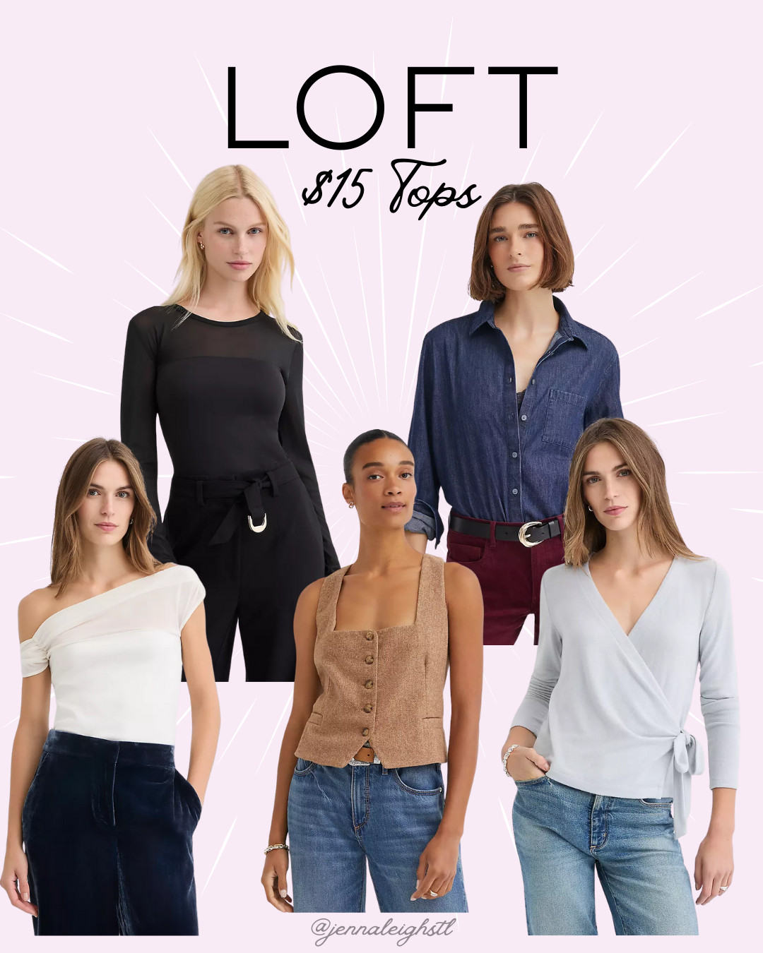 LOFT has $15 tops right now. Such a great deal, run and stock up. 

 #LTKSaleAlert #LTKMidsize #LTKWorkwear