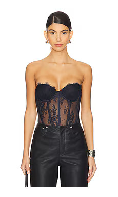 retrofete Otto Lace Bodysuit in Navy from Revolve.com | Revolve Clothing (Global)