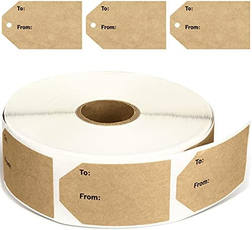 800 Pieces to and from Stickers Thanksgiving Kraft Tags Sticker Brown Holiday Present Stickers fo... | Amazon (US)