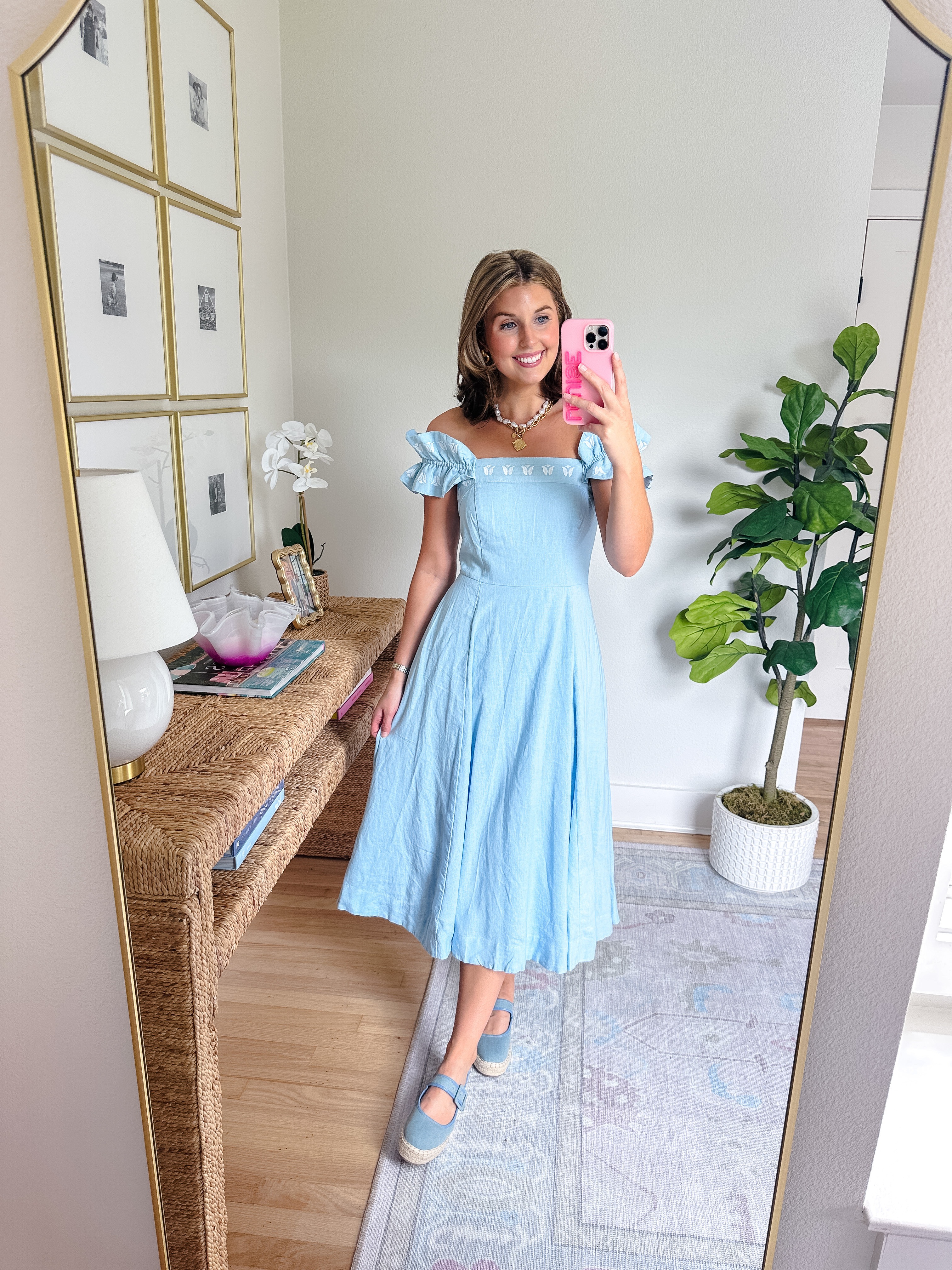 Blue dress for summer! Wearing an XS!