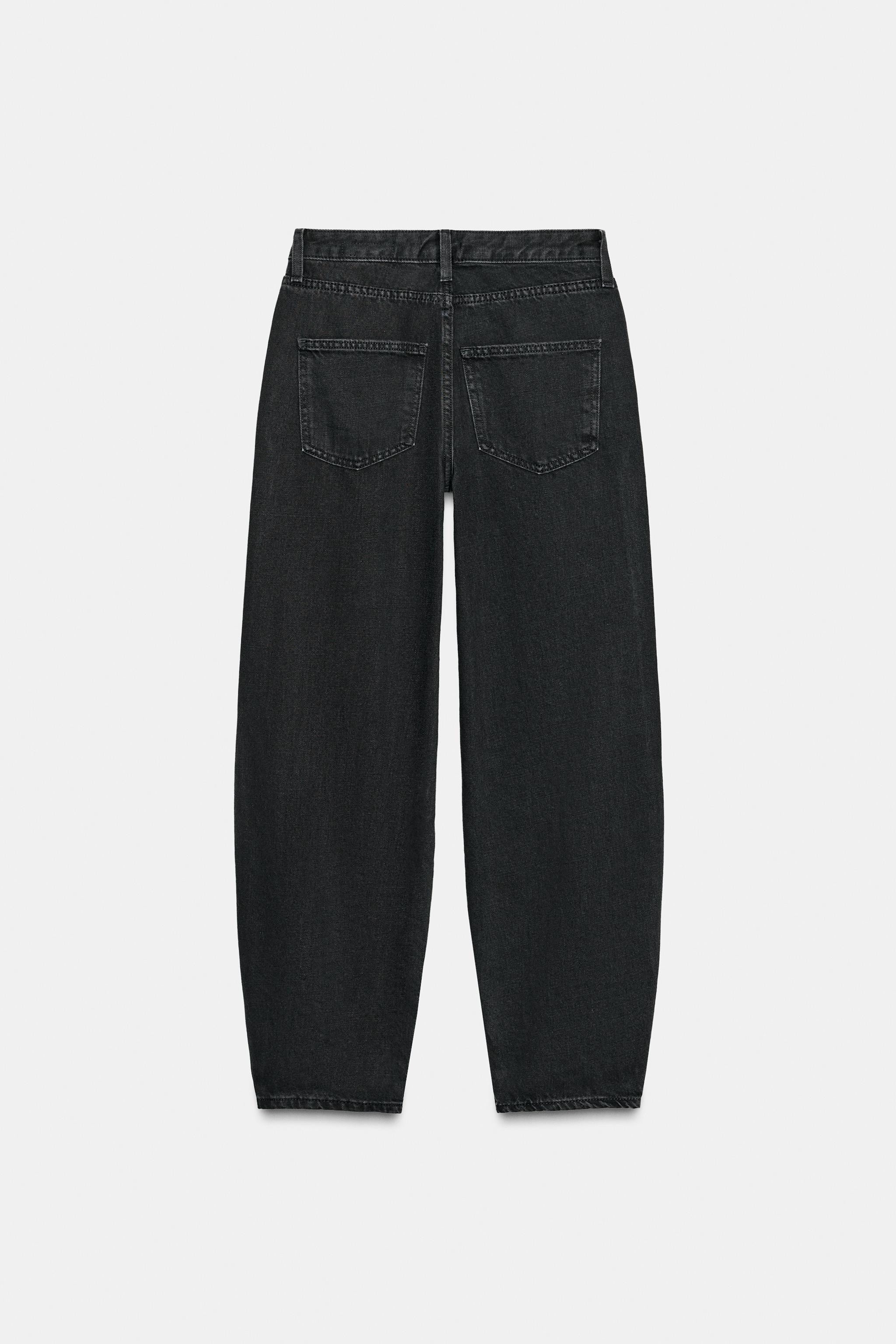 ZW COLLECTION BARREL MID-WAIST JEANS | Zara UK