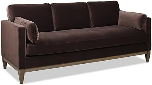 Jennifer Taylor Home Knox 84" Modern Farmhouse Sofa, Deep Brown Performance Velvet | Amazon (US)