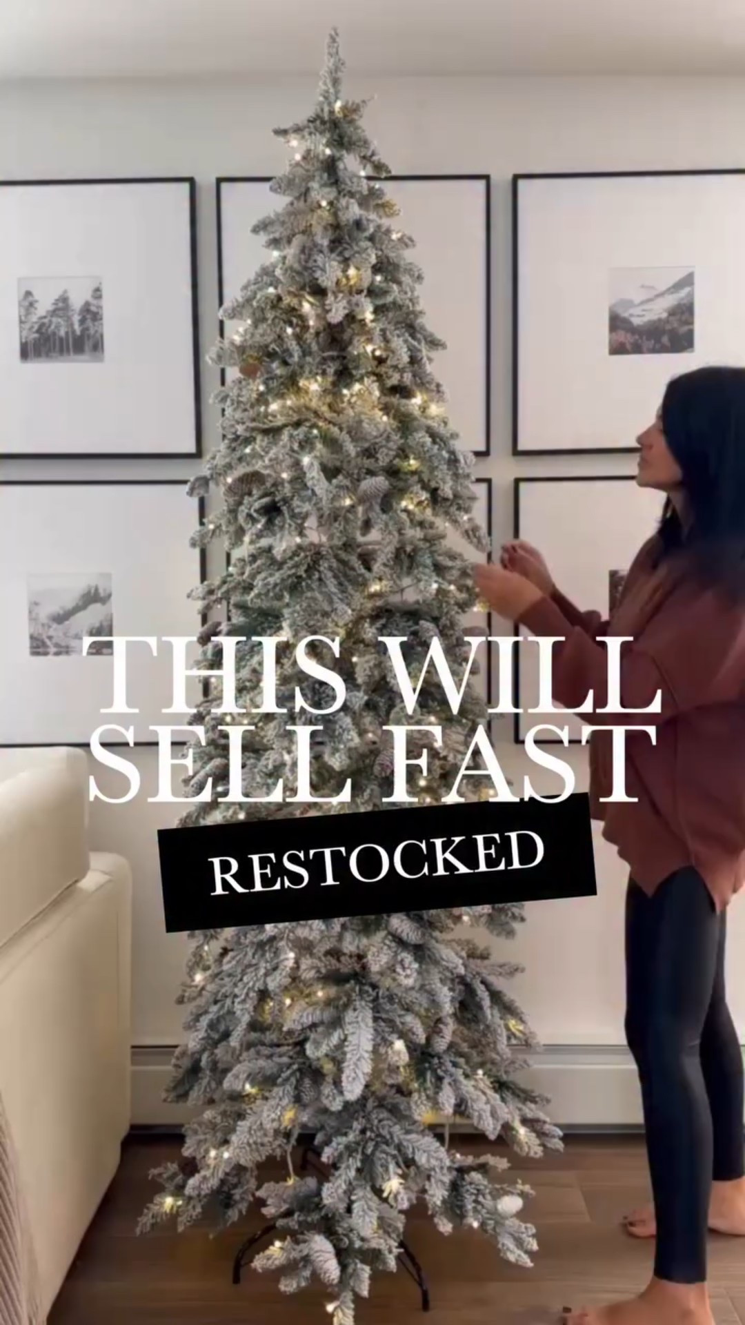 Don’t wait, it won’t stay in stock for long! This gorgeous Christmas tree sold out in a flash last year… and it’s BACK again for this year!🎄It’s slim and elegant with downswept flocked branches, pine-cone details, and the prettiest glow. The lights switch between 3 colors and 11 modes — talk about holiday magic! ✨
Comes in 3 heights and the price is SO good!!!

#LTKHome #LTKSeasonal #LTKSaleAlert