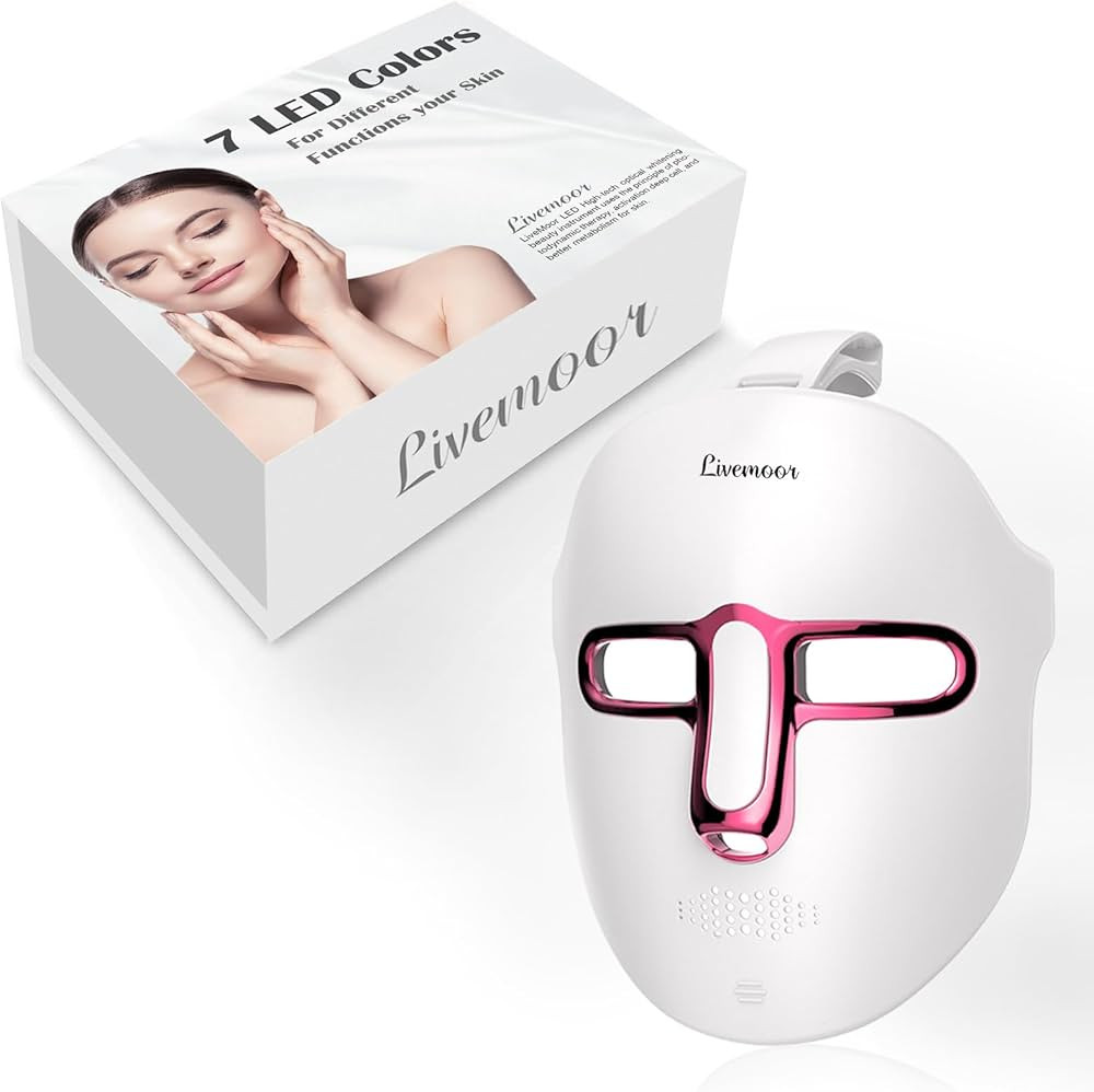 SDKWDH Red Light Therapy for Face, Led Face Mask Light Therapy, Anti-Aging Infrared Therapy for W... | Amazon (US)