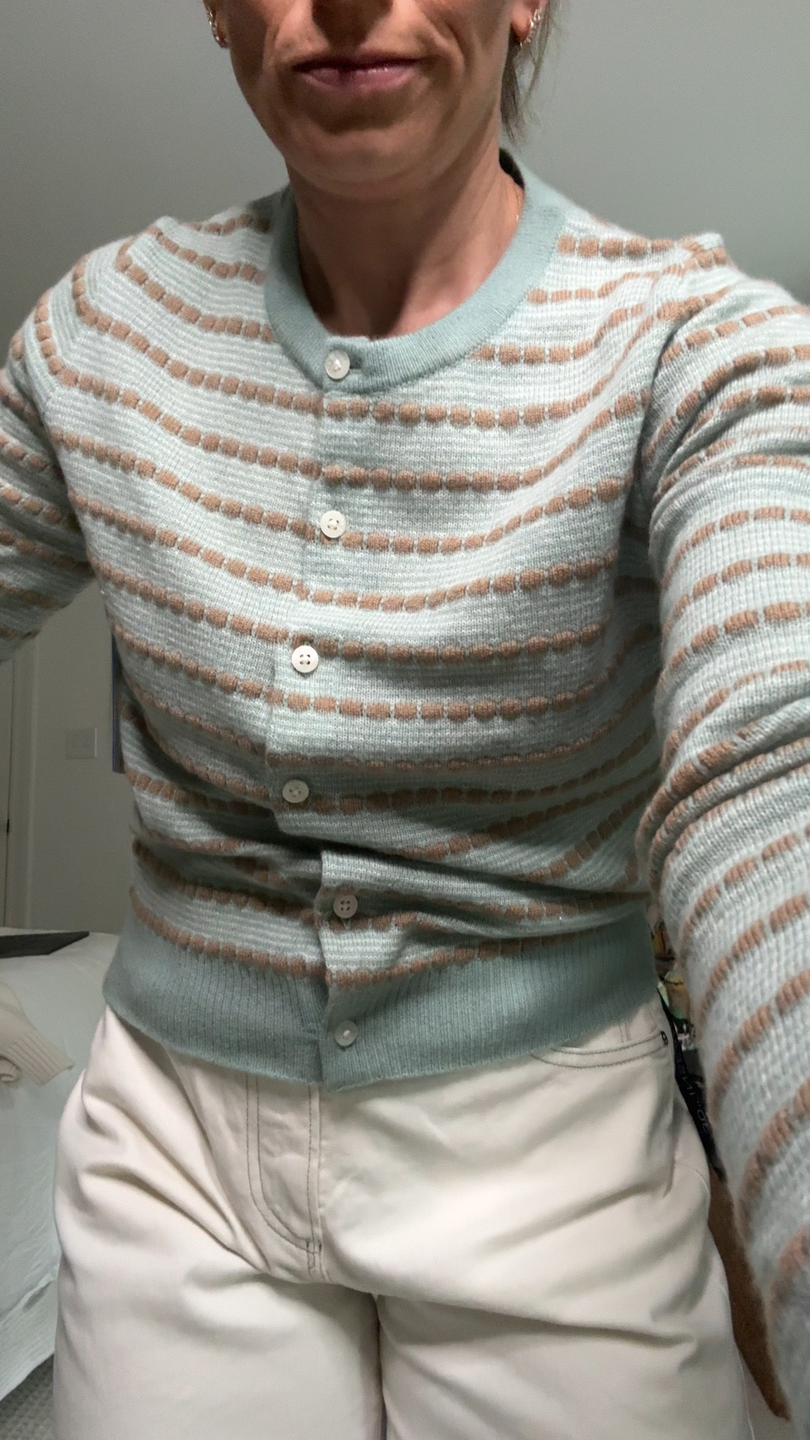 I’m not sure about the color on me but this sweater by @Guest In Residence fits well, is super soft and light weight. It’s made well and definitely something I’d wear for a long time. I’m wearing a size small.

#LTKmomlife #LTKOver40 #LTKPetite