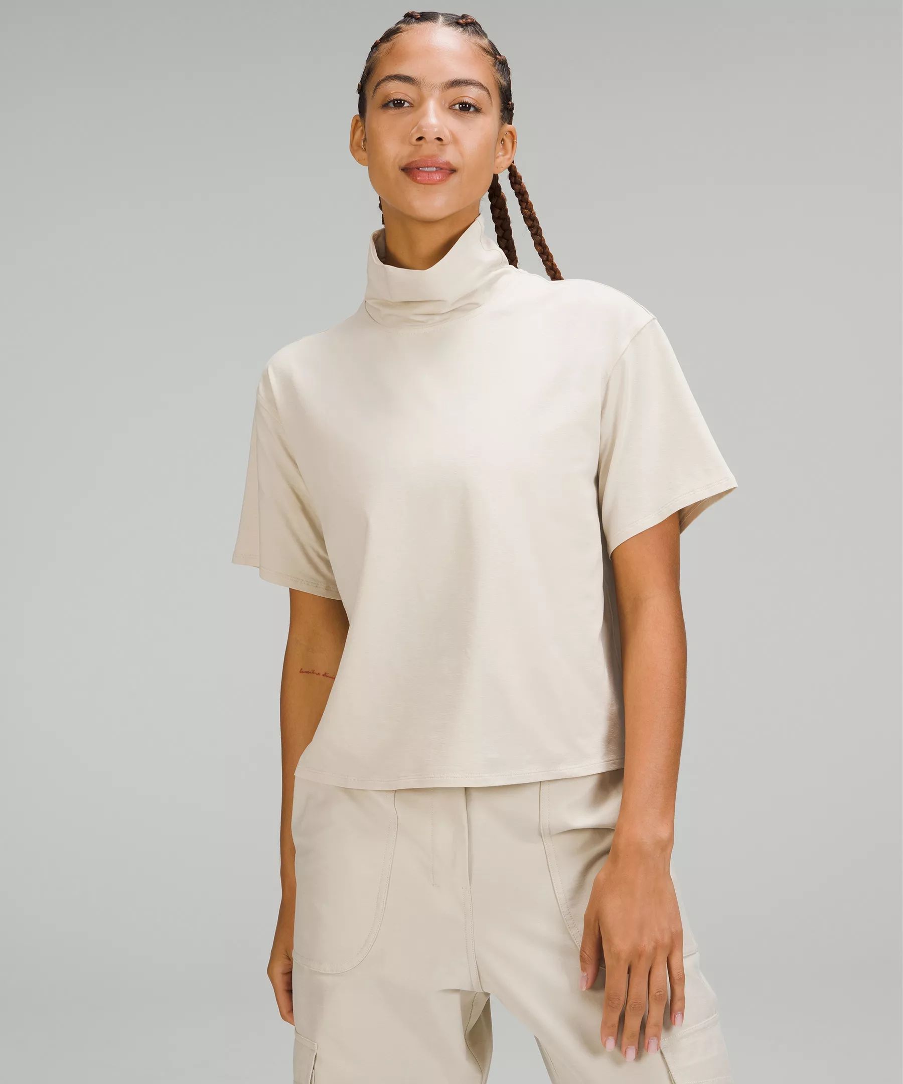 Relaxed-Fit Cotton-Blend Turtleneck T-Shirt | Lululemon (US)
