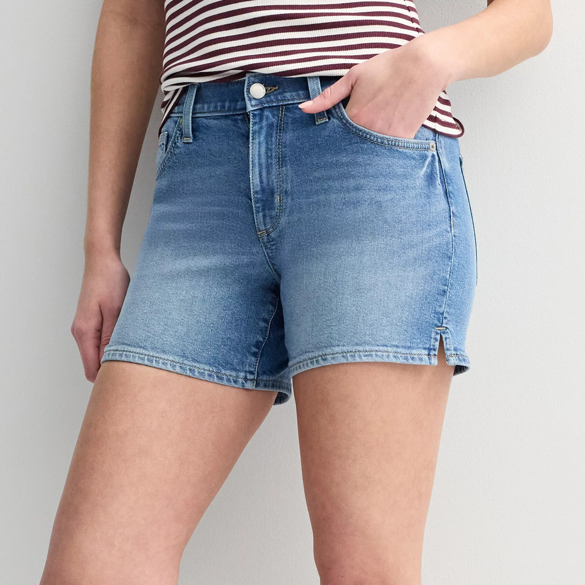 Women's Sonoma Goods For Life® Mid Rise Denim Shorts | Kohl's