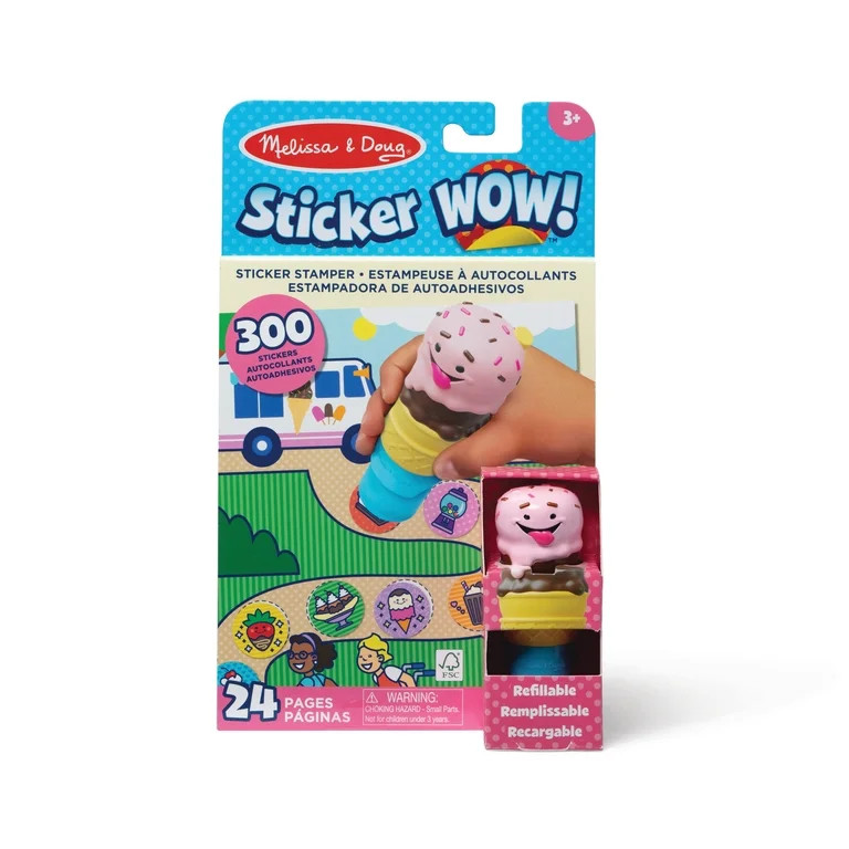 Melissa & Doug Sticker WOW!\u2122 24-Page Activity Pad and Sticker Stamper, 300 Stickers, Arts an... | Walmart (US)