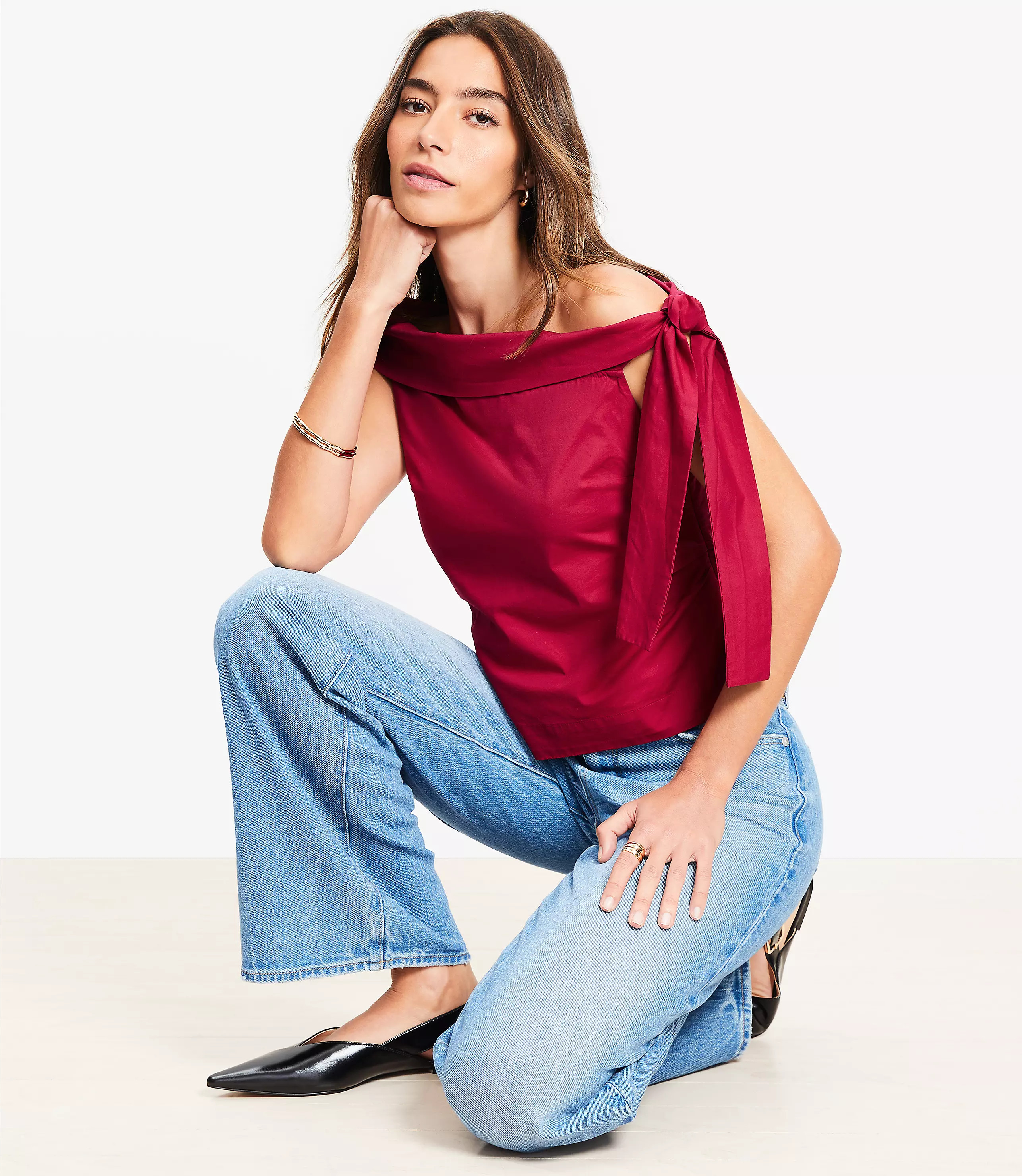 Tie One Shoulder Top | LOFT