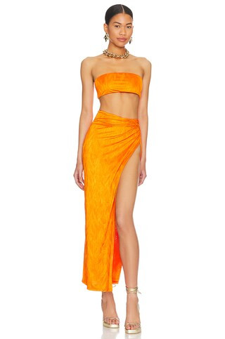 Karolyna Maxi Skirt Set in Orange | Revolve Clothing (Global)