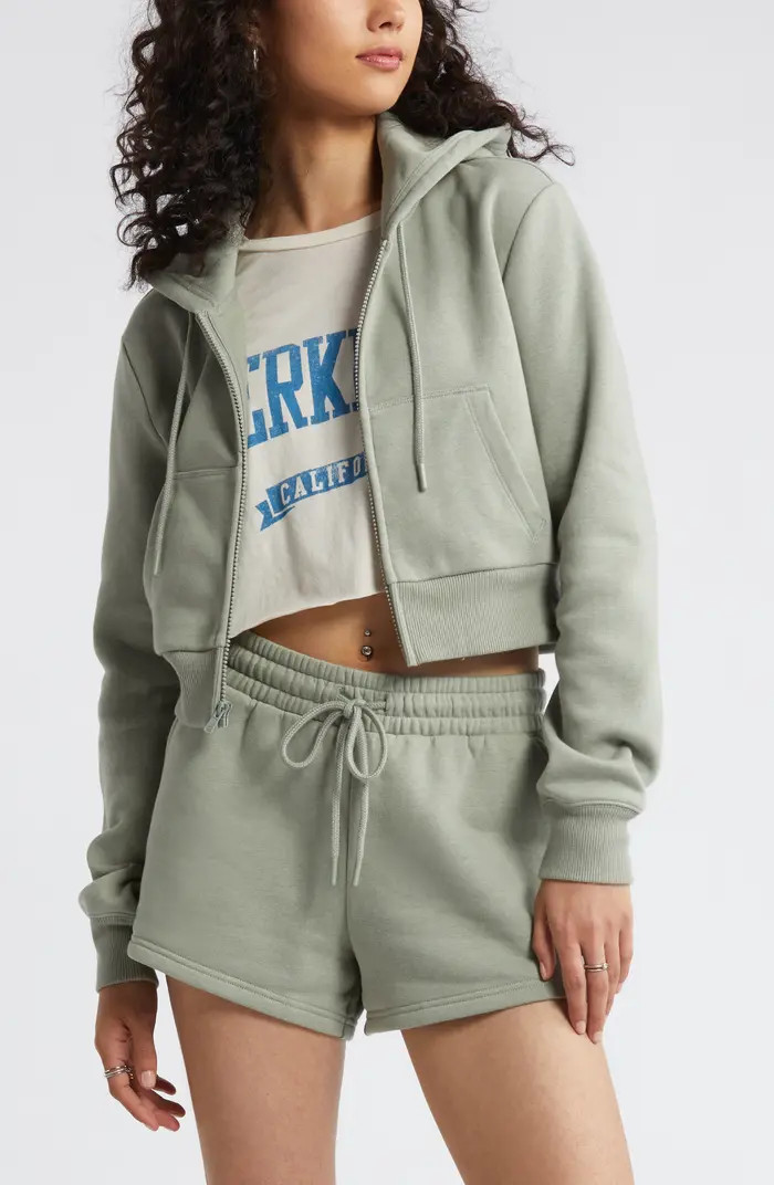 BP. Crop Zip Fleece Hoodie | Nordstrom | Nordstrom