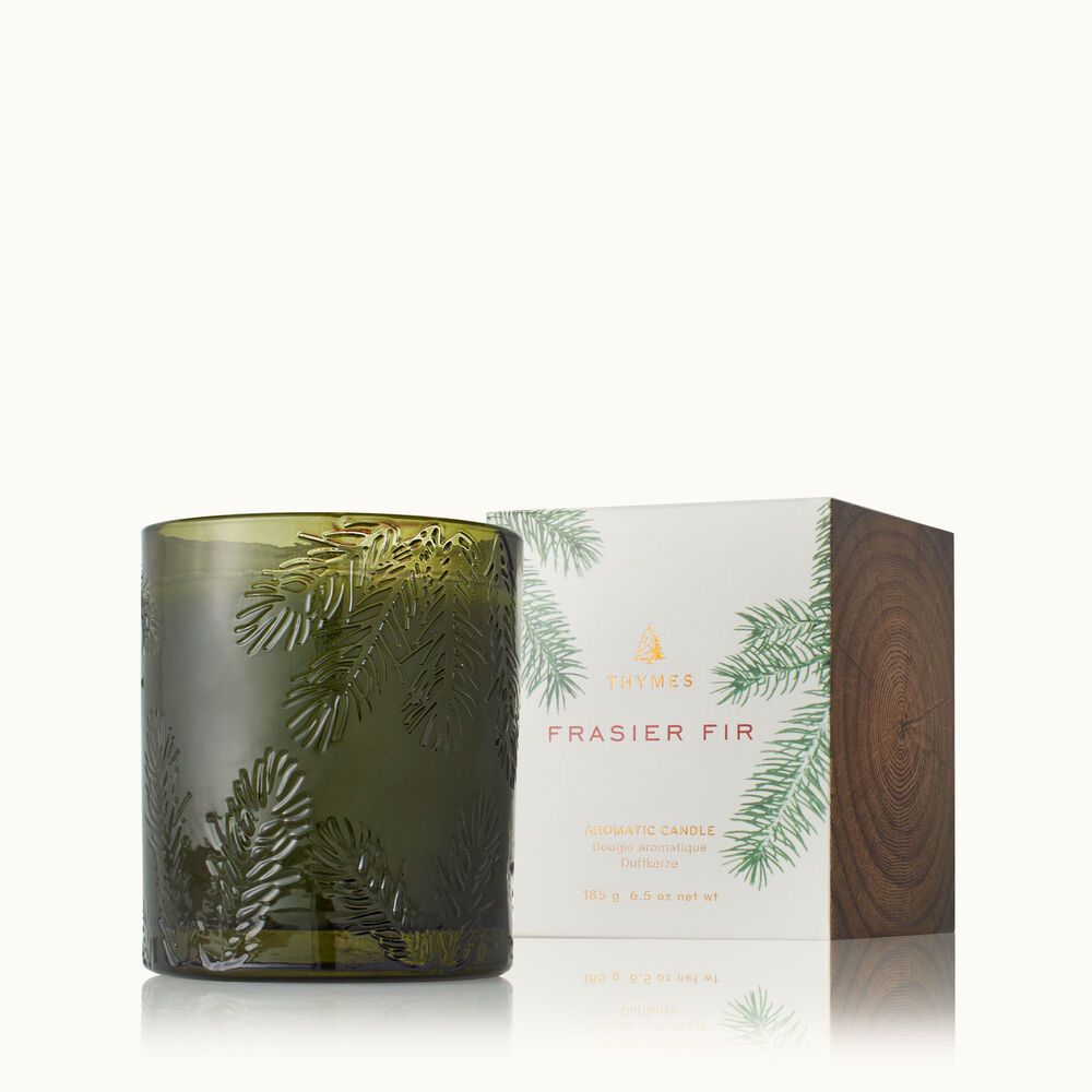 Frasier Fir Green Glass Candle | Thymes | Thymes