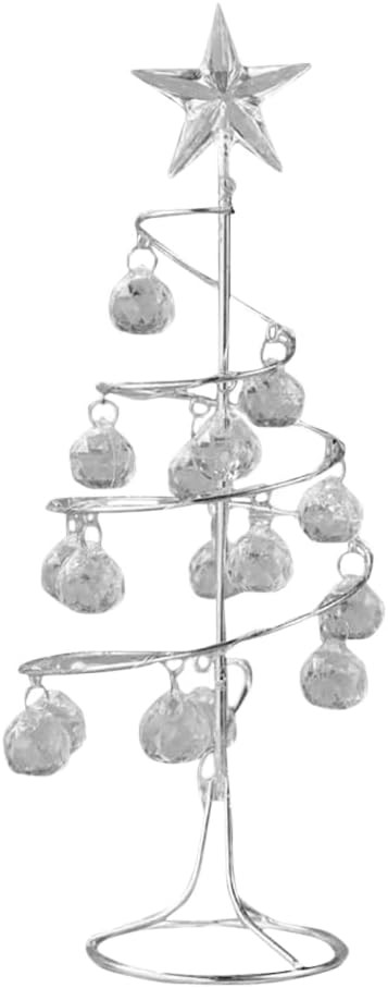 Spiral Christmas Tree Ornaments with Bell Decor Rustproof Christmas Table Decorations for Festiva... | Amazon (US)