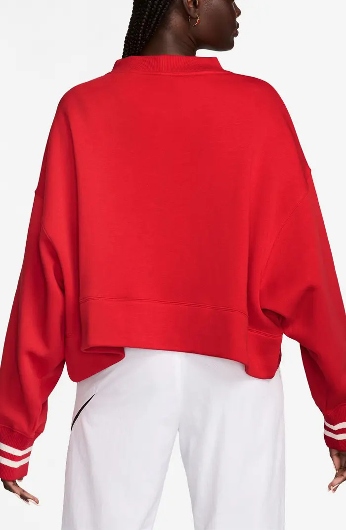 Sportswear Phoenix Embroidered Oversize Fleece Cardigan | Nordstrom
