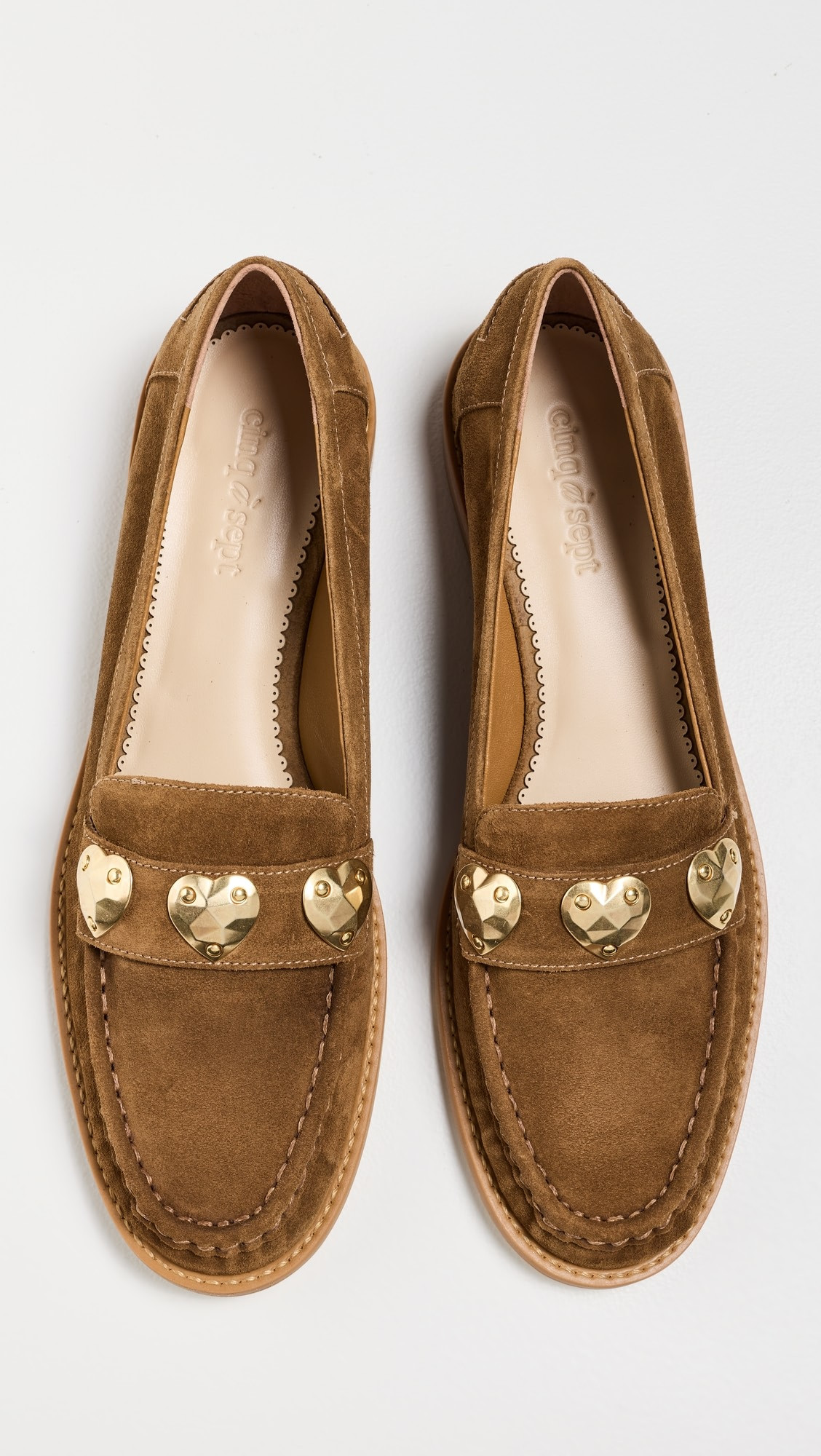 Gretta Metal Hearts Suede Loafers | Shopbop