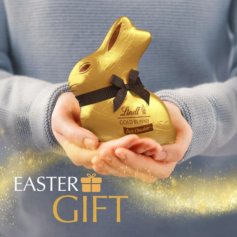 Lindt Gold Bunny, Dark Chocolate, Easter Chocolate Candy Bunny, 3.5 oz, 1 Count | Walmart (US)