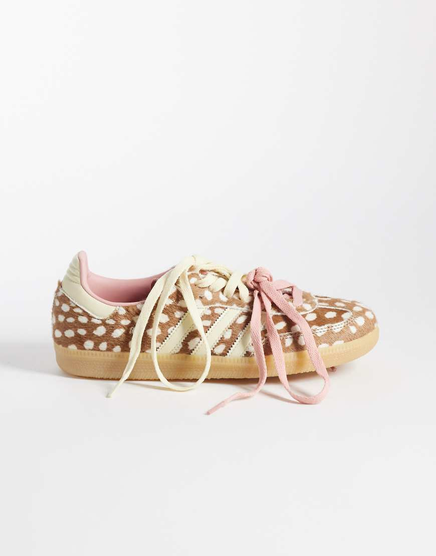 adidas Originals samba trainers in deer print-Neutral | ASOS (Global)
