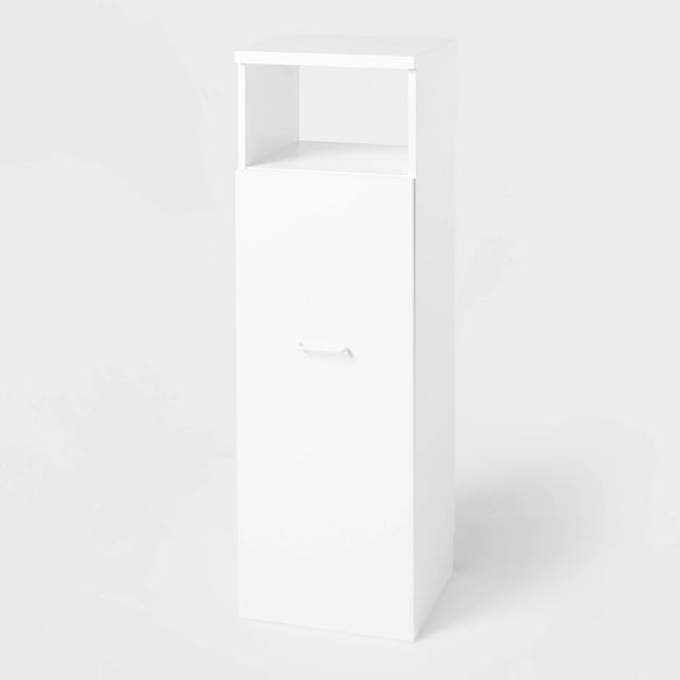 Narrow Storage Cabinet with Pull Out Cart White - Brightroom™ | Target