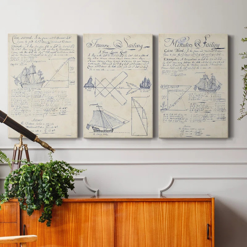 " Nautical Journal I " 3 - Pieces | Wayfair North America
