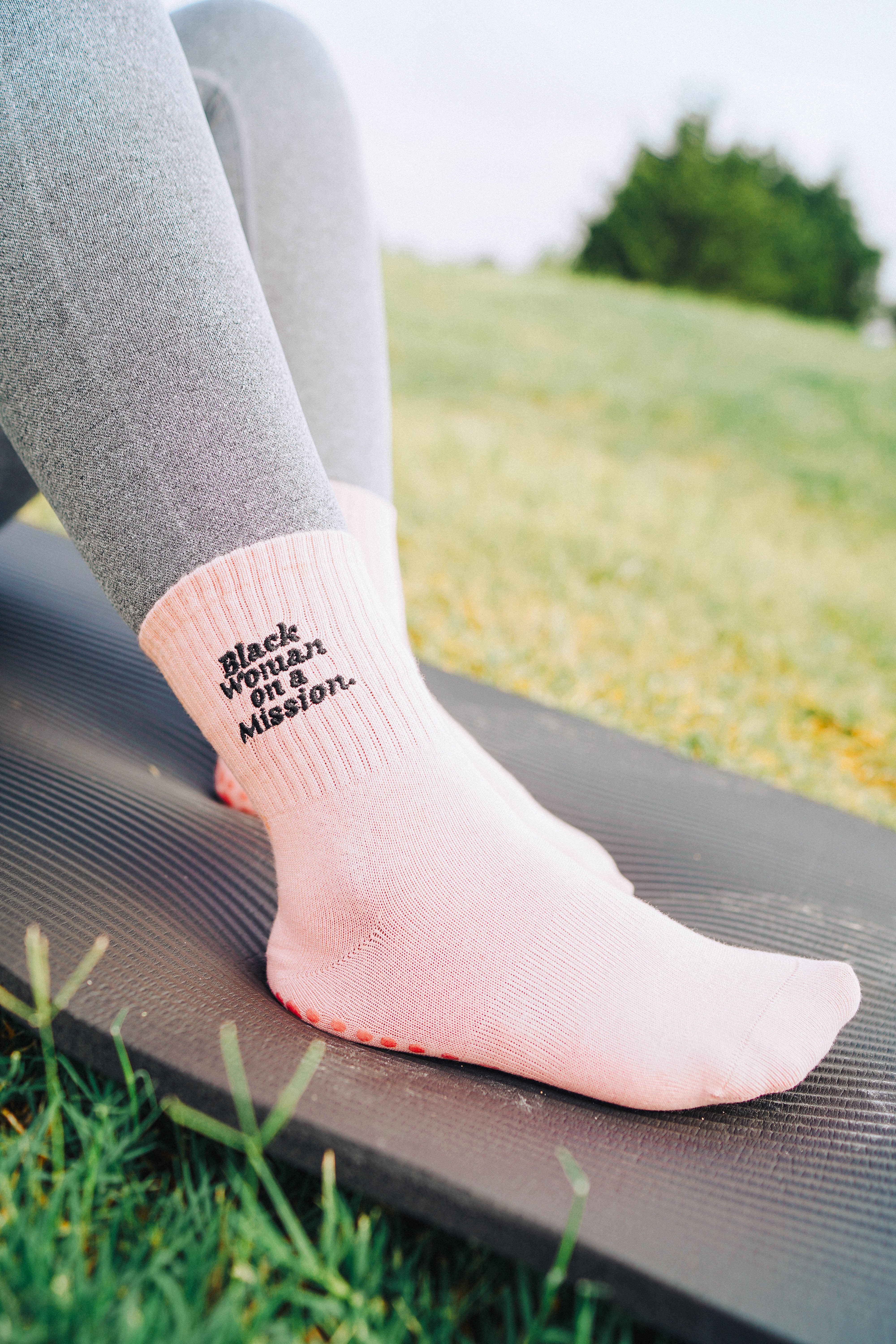 BWOAM Grip Socks | Black Woman on a Mission