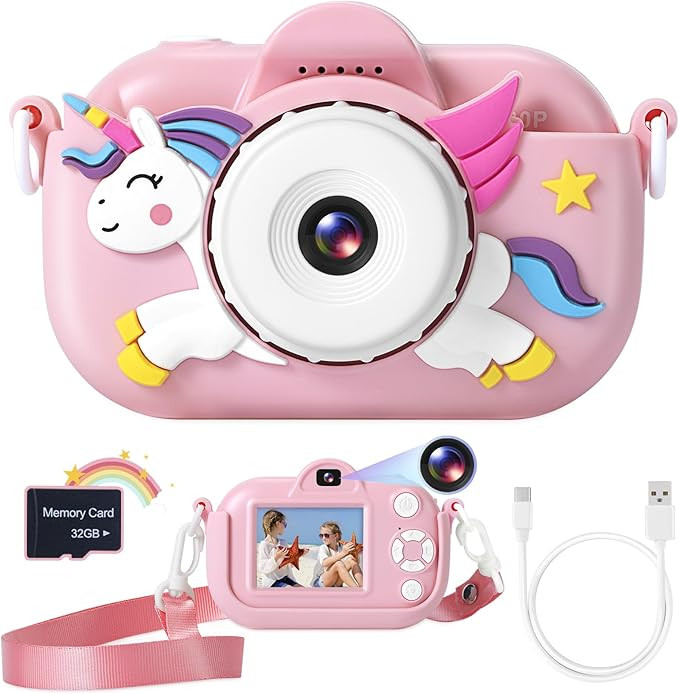 Kids Camera Toys for Girls Age 3-8, Kids Digital Camera Toddler Camera for 3 4 5 6 7 8 Years Old ... | Amazon (US)