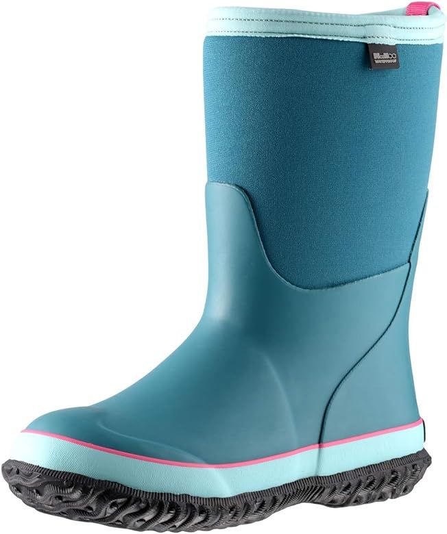 Kids Waterproof Rain Boots,High Snow Boots for Toddler Boys Girls,Textile Rubber Sole | Amazon (US)