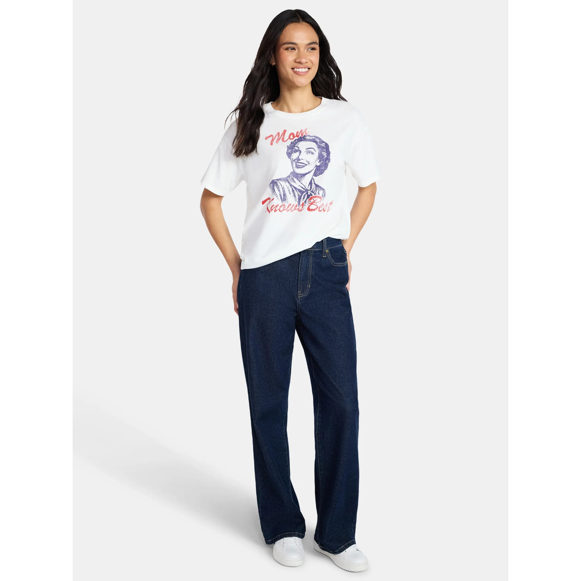 Mother’s Day Women’s All Knowing Cotton Graphic Tee from Way to Celebrate, Sizes S-XXXL | Walmart (US)