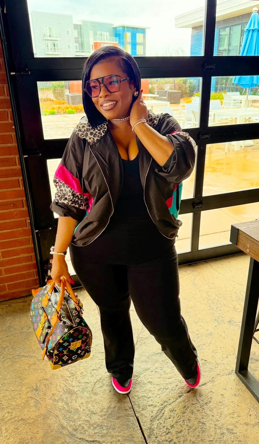 Black Nylon Jacket Set - Etsy | Etsy (US)