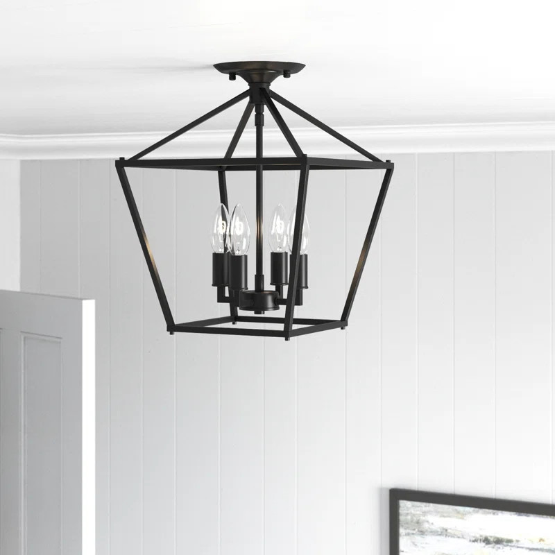 Drexil 4 -Light 12" Semi Flush Mount | Wayfair Professional