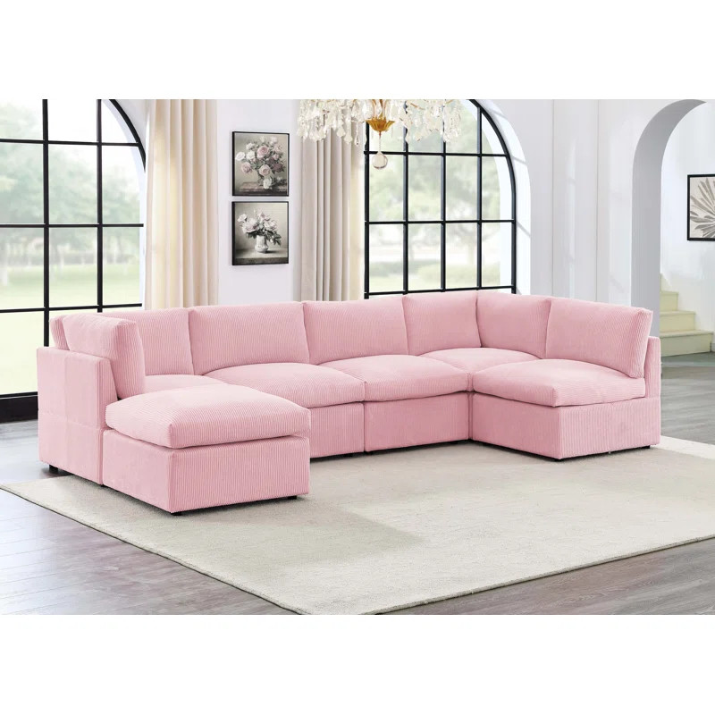 Kyanne Priyen 98" Wide Symmetrical Modular Corner Sectional | Wayfair North America