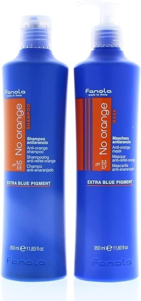 Fanola No Orange Shampoo & Mask With Blue Pigments To Eliminate Unwanted Orange Brassy Tones In L... | Amazon (US)