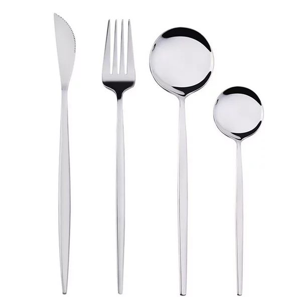 Yaoping 4Pcs/set Black Gold Cutlery Set Stainless Steel Dinnerware Silverware Flatware Set Dinner... | Walmart (US)