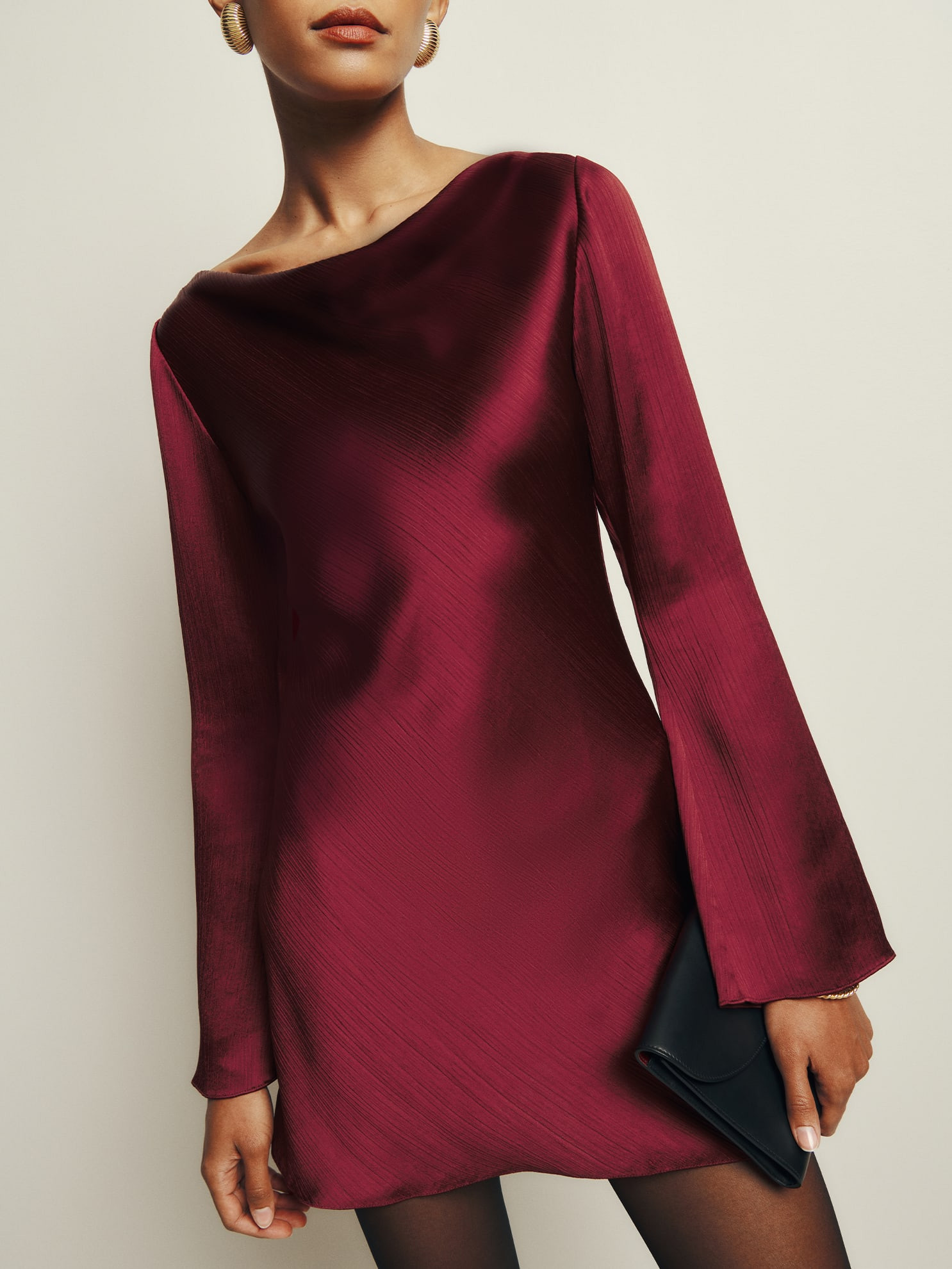 Pike Satin Dress | Reformation (Global)