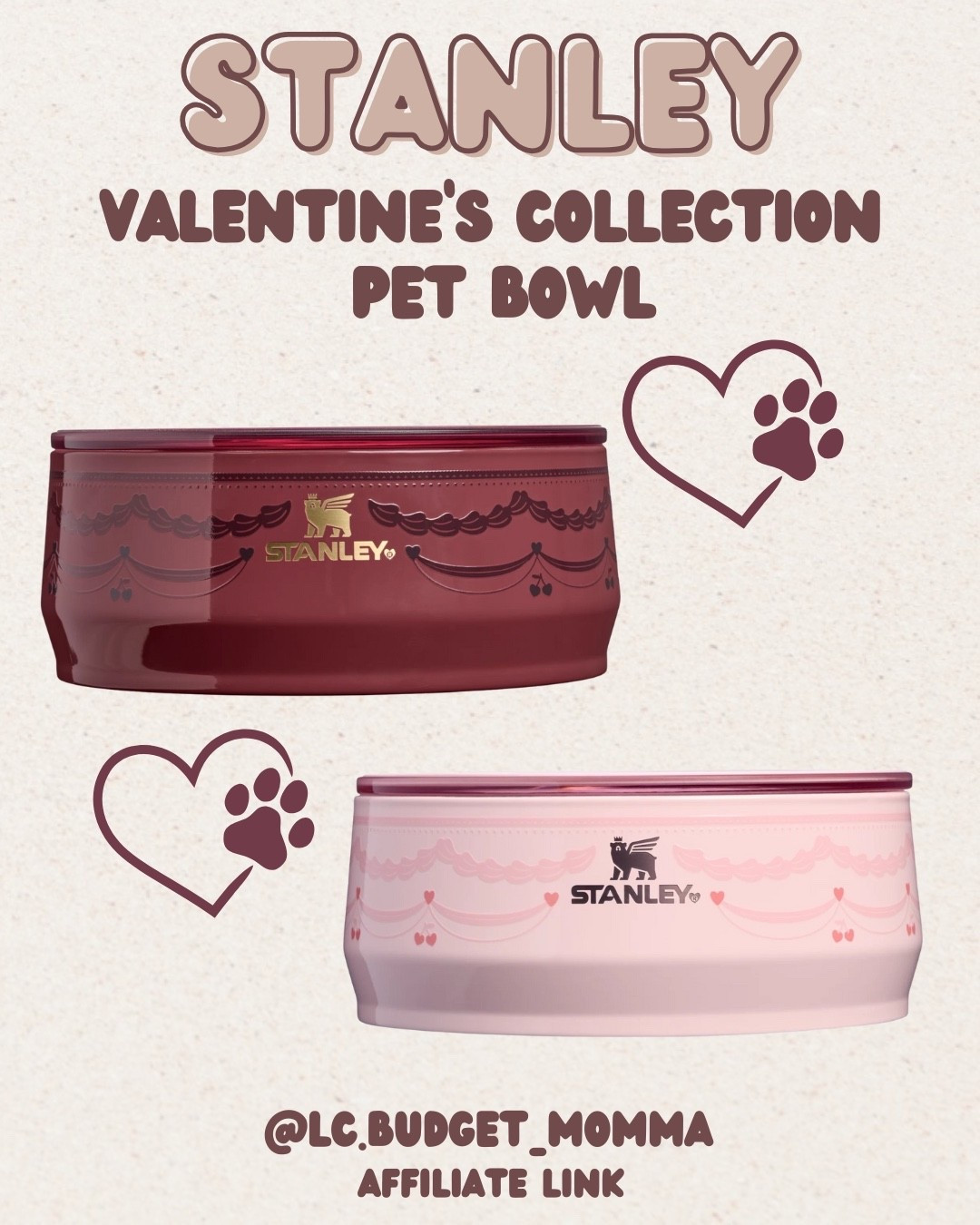 New Stanley Valentine’s Pet Bowl ✨ 💦 

#dogmom #pet #pets #water #waterbowl #pink #burgundy #stanley

#LTKSeasonal