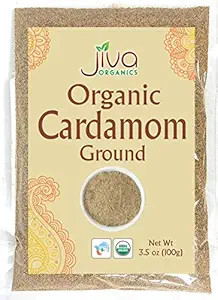 Organic Ground Cardamom Powder 3.5 Ounce Bag - Premium, Aromatic, Non-GMO - by Jiva Organics | Amazon (US)