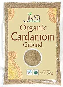 Organic Ground Cardamom Powder 3.5 Ounce Bag - Premium, Aromatic, Non-GMO - by Jiva Organics | Amazon (US)