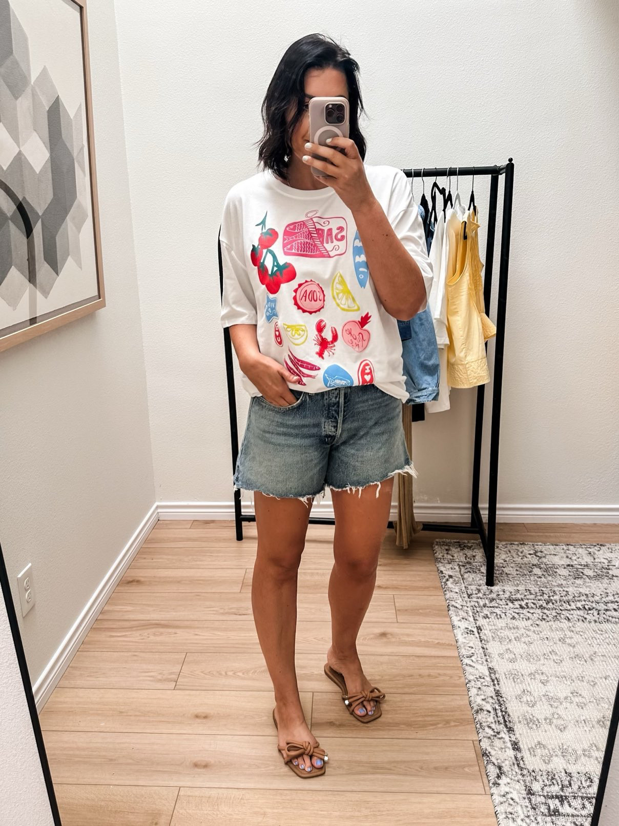 This is one of two oversized graphic tees that I got and this one is a fave! Definitely a keeper. The fabric is soft, the graphic is vibrant, I love it all. I ended up going with a large even though it was oversized and I am glad I did. It is big but I like it to be extra oversized. Plus with boobs you gotta go up a size. 

Love this one and it’s a good price!
Have you gotten into the boxer short trend yet? These are actually really cute and fit well if you want to get in on the trend! (I got the large! Recommend going up a size for a looser / relaxed look.) Comes in lots of colors!

 

 