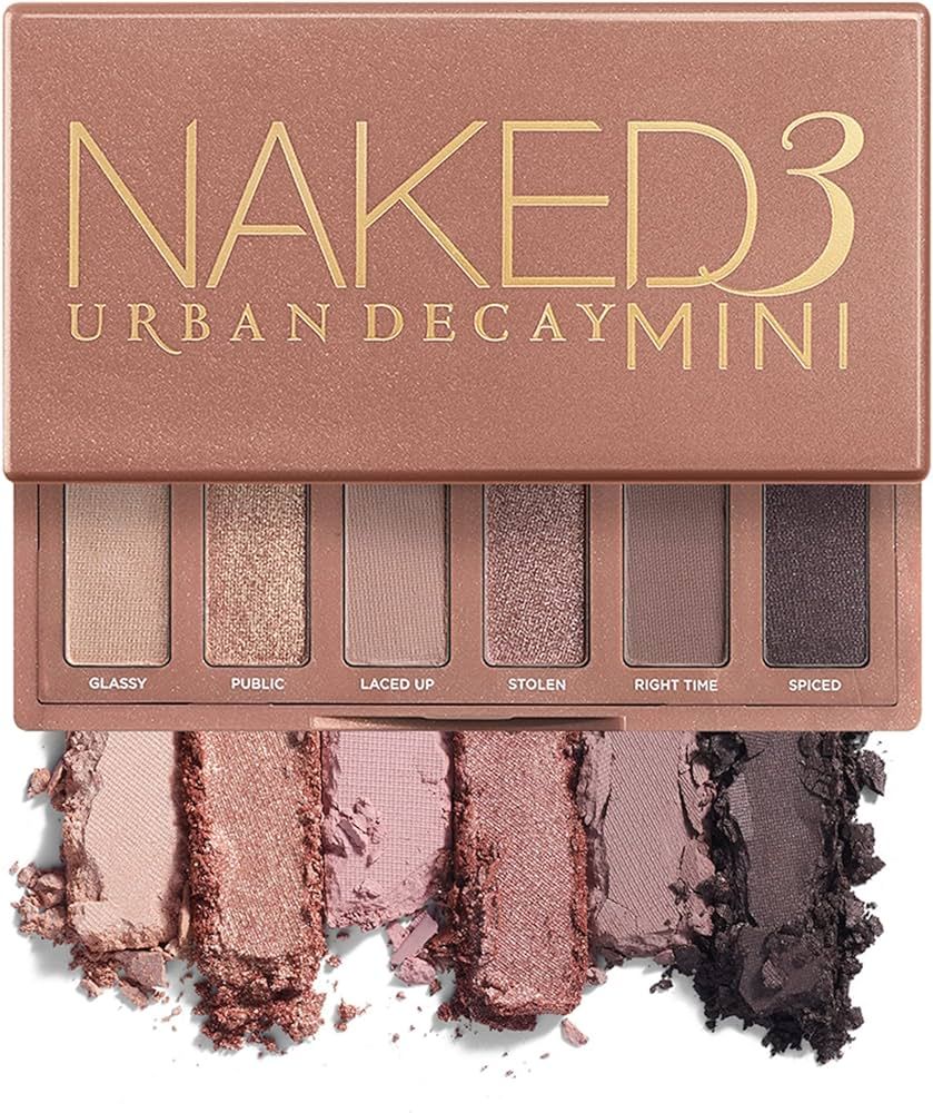 URBAN DECAY Naked3 Mini Eyeshadow Palette - Pigmented Eye Makeup Palette For On the Go - Ultra Bl... | Amazon (US)