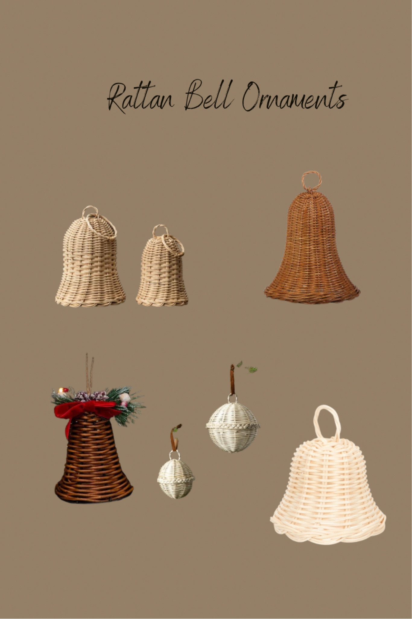 Wicker bell ornaments. Rattan bells. Neutral Christmas. 

#LTKSeasonal #LTKHolidaySale #LTKHoliday
