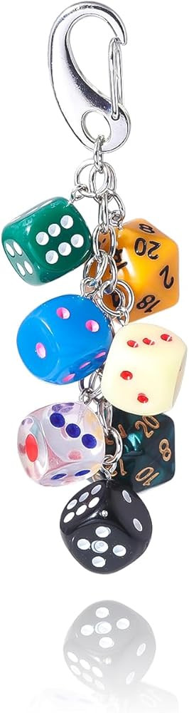 Lucky Dice Cherry Magic 8 Ball Keychain Billiard Ball Star Cherry Bags Charms Cute Y2k Keychain f... | Amazon (US)