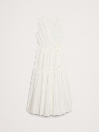 Cotton Poplin Wrap Maxi Dress | Banana Republic (US)