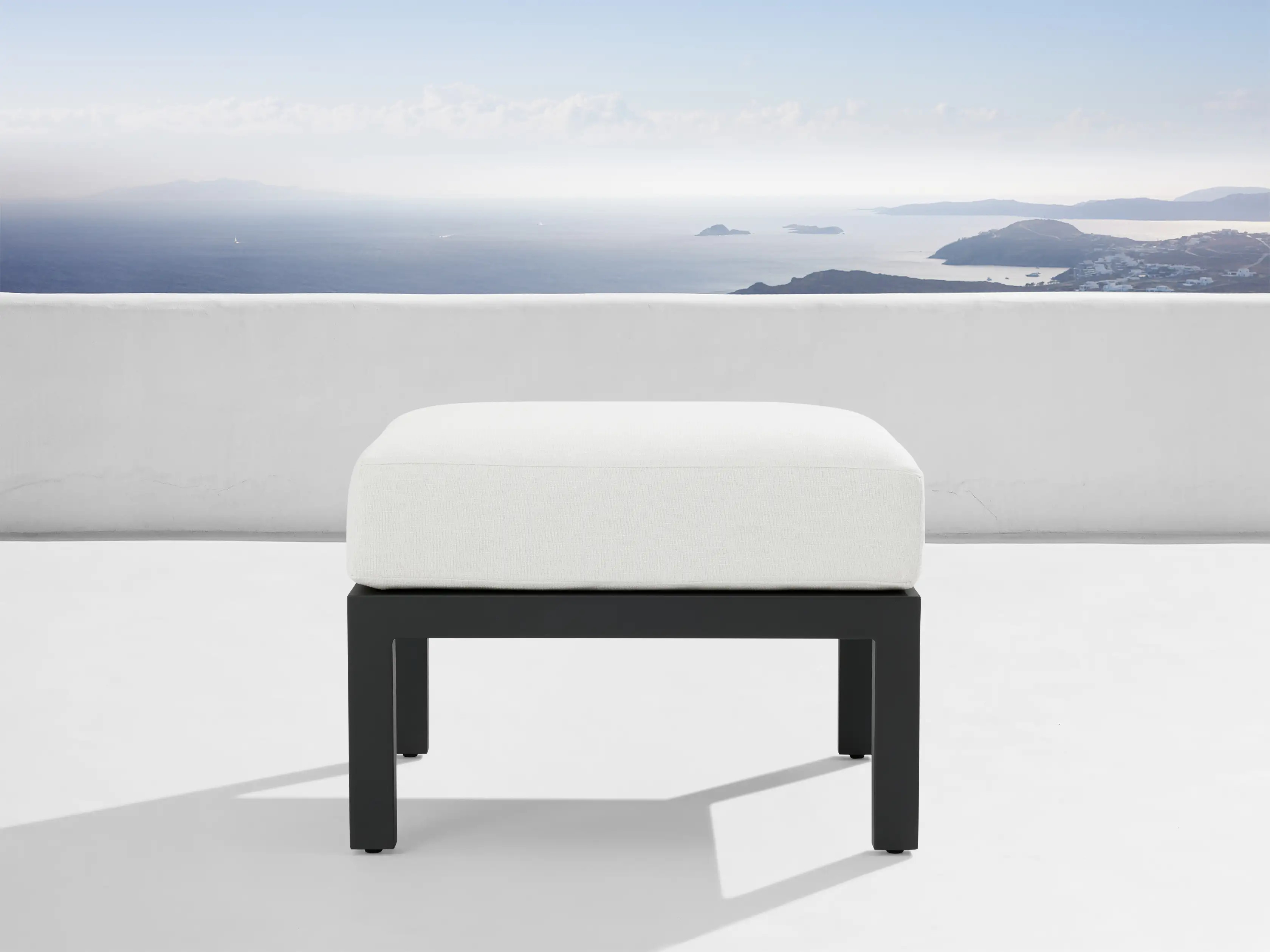 Montego Outdoor Aluminum Ottoman | Arhaus